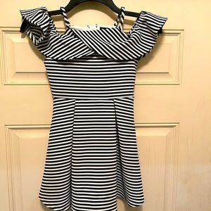 Cute Lilt Black and White Striped Dress Size 6